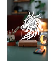 EJDERHA 3D 16 Renk Dekoratif Lamba