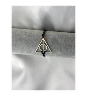 Haryy Potter Ölüm Yadigarları Üçgen Gümüş Metal Bileklik Ayarlanabilir İp (Karışık)