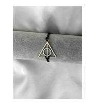 Haryy Potter Ölüm Yadigarları Üçgen Gümüş Metal Bileklik Ayarlanabilir İp (Karışık)
