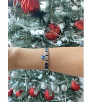 Stitch Karakter İtalyan Kadın Erkek Çocuk Unisex Hediye Sevgili Çelik Bileklik