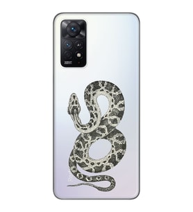 Redmi Note 11 Pro Uyumlu Yılan Desenli Şeffaf Telefon Kılıfı