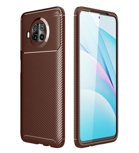 Mi 10t Lite Kılıf Auto Focus Karbon Kapak - Kahverengi Belirtilmemiş