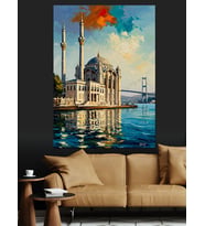 Ortaköy Camii Ve Boğaz Dekoratif Kanvas - Mdf Ahşap Tablo
