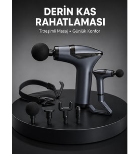 Taşınabilir 3in1 Masaj Aleti Şarjlı Titreşimli Esneme Bantlı Yeni Nesil