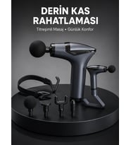 Taşınabilir 3in1 Masaj Aleti Şarjlı Titreşimli Esneme Bantlı Yeni Nesil