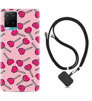 Vivo Y11S Y21S Y20 Y20S Y70 Kılıf Boyun Askılı Silikon Heart Lollipop 1414