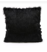 YILMAZHOME Peluş Kırlent Kılıfı - Siyah