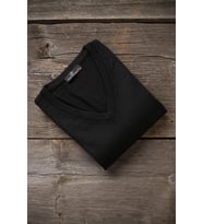 Woolen World V Yaka Battal (Büyük Boy) Yünlü Triko Kazak (Siyah)