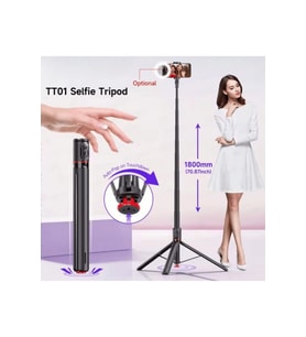 Otomatik Tripod ve Selfie Çubuğu, Telefon Tutucu ile Profesyonel Çekim