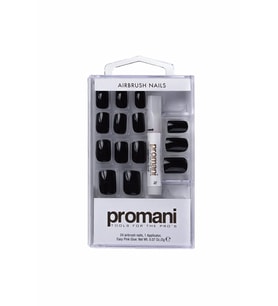 Promani Takma Tırnak Kiti Siyah pt5002