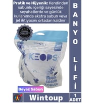 #Lif Konfor Masaj Etkili Pratik Köpüklü Yumuşak File Ergonomik Beyaz Sabun Kokulu Sabunlu Banyo Lifi