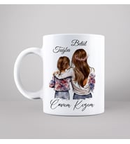 Canım Kızım Anne & Kız Tasarımlı Kupa Kişiye Özel