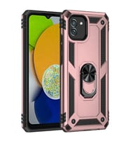 Durukar® Samsung Galaxy A03 Kılıf Sofya Yüzüklü Silikon Kapak - Rose