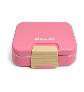 DREAM VEST TEK KATLI İKİ BÖLMELİ ÇELİK BESLENME KABI PEMBE (U)