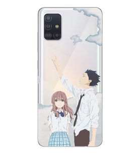 Samsung Galaxy A51 Uyumlu A Silent Voice Tasarımlı Şeffaf Telefon Kılıfı
