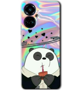 Tecno Camon 19 Pro Kılıf HD Desen Baskılı Kılıf - Milkshake Panda