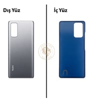 Xiaomi Redmi Note 10 Pro Oniks Grisi Arka Pil Kapağı Batarya Kapağı Lazer Kesim Back Cover