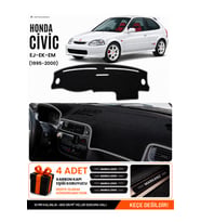 HONDA CİVİC EK-EJ-EM (1995-2000) Uyumlu Torpido Örtüsü Torpido Kılıfı - Siyah Gri