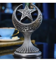 AY YILDIZ BOYTU ORTA BOY GÜMÜŞ RENK BİBLO (Karışık)