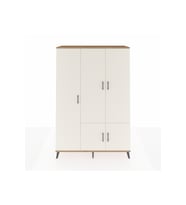 Hyperion Dolap 7 Raflı 5 Kapaklı Tek Askılı 132x44x195 Çam-Aytaşı/Çam