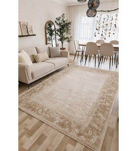 Kahverengi Halı Salon Halısı 6m2 200x300 Salon Halısı Makinede Yıkanabilir Kaymaz Taban Saçaksız Halı