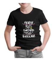 March Girls Siyah Çocuk Tshirt