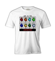 Among Us - Who is the Impostor Beyaz Erkek Tshirt