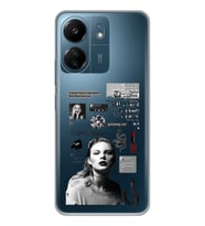 Xiaomi Redmi 13C Uyumlu Taylor Swift Desenli Şeffaf Telefon Kılıfı