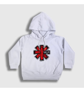 Presmono Unisex Çocuk Beyaz Rhcp Red Hot Chili Peppers Kapüşonlu Sweatshirt 108301tt (Beyaz)