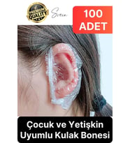 Pratik Su Geçirmez Çocuk Yetişkin Koruyucu Dayanıklı Esnek Şeffaf Uyumlu Lastikli Kulak Bonesi