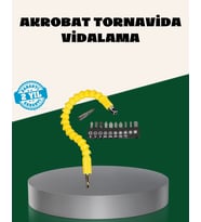 12 Parça Akrobat Bits Seti Çok Amaçlı Vidalama Dayanıklı Çelik