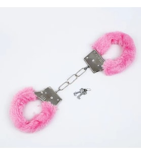 LilituShop Fetish Fantezi Pembe Metal Kilitli Kelepçe