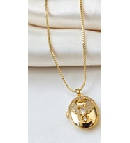 ANKA KUŞU AÇILABİLİR ÇELİK ALYA KOLYE (Gold)