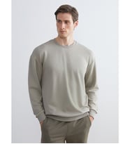 LCW Vision Bej Bisiklet Yaka Erkek Sweatshirt