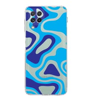 Samsung Galaxy M22  Kamera Korumalı  Kapak Renkli Desen Tasarımlı  Şeffaf Kılıf