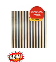 Pratik Yapışkanlı Kahverengi Akustik Esnek Lambiri 68cmx68cm Ofis Salon Ev Duvar Paneli Kağıdı NW190