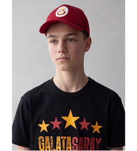 LCW Kids Siyah Bisiklet Yaka Galatasaray Baskılı Erkek Çocuk Tişört