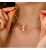 Kişiye Özel Minimalist Çoklu İsim Kolye 925K Gümüş (Gold)