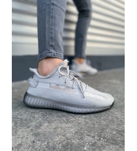 Morven Erkek , Kadın Triko Sneaker Ayakkabı – Günlük Bağcıklı Hafif Spor Modeli - Gri
