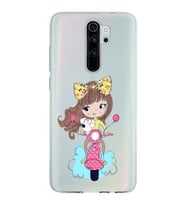 Xiaomi Redmi Note 8 Pro Uyumlu Kapak Vespagirl Tasarımlı Şeffaf Silikon Kılıf