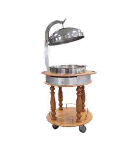 Öztiryakiler Chafing Dish Servis Arabası Ø60