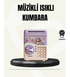 Elektronik Şifreli Atm Görünümlü Çocuk Kumbarası Mor
