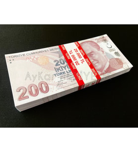 100 ADET 200 TL GEÇERSİZ PARA EĞLENCE OYUN ŞAKA DÜĞÜN PARASI FİLM PARASI DİZİ ÇEKİMLERİ İÇİN PARALAR