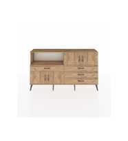 Arges Konsol 2 Raflı 4 Çekmeceli 4 Kapaklı 176x30x99 Çam-Çam