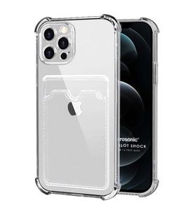 Microsonic Apple iPhone 12 Pro Max Card Slot Shock Kılıf Şeffaf (Renksiz)