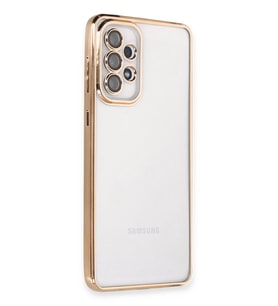 Galaxy A33 5G Kılıf Lensli Silikon - Gold