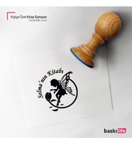 Peri Kız Kişiye Özel Kitap Damgası Kitap Mührü Kaşe Kitap Mühür Özel Damga 406