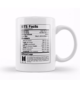 Bts Nutritional Facts 01 Kupa Bardak Porselen