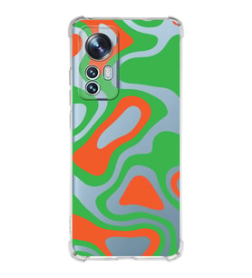 Xiaomi Mi 12 Pro Uyumlu Köşe Korumalı Antişok Kapak Renkli Desen Tasarımlı Şeffaf  Kılıf