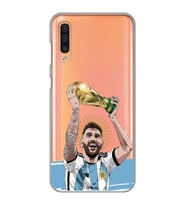 Samsung Galaxy A50 - A30S Uyumlu Lionel Messi Arjantin Tasarımlı Şeffaf Telefon Kılıfı